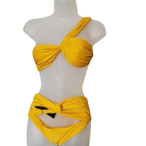 NWT KEVA J Bikini 2 Piece Mustard Sexy, Small